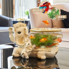 国产  鱼缸摆件客厅家居装饰品电视柜乔迁新居礼品开业新婚结婚礼物实用