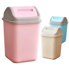 国产 有盖垃圾桶家用卫生间客厅卧室可爱翻盖厕所摇盖创意厨房垃圾筒HSLJ-1234