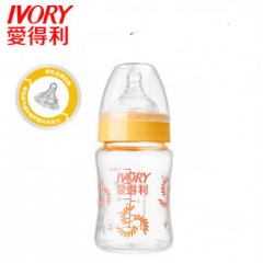 爱得利 宽口径新生婴儿玻璃奶瓶组合可当宝宝储奶瓶150mL*3支套装