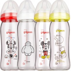 贝亲 宽口径玻璃迪士尼婴儿奶瓶240ml 配L号奶嘴
