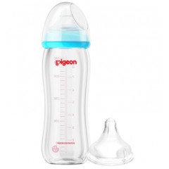 贝亲 婴儿宽口径玻璃奶瓶奶嘴套装160ml-240ml
