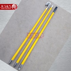 国产 地铁轻轨接地线3节4.5米黄色绝缘杆6米25平方软铜线钢卡  DC1500V