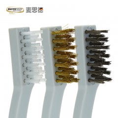 麦思德  清洁刷套装牙刷式尼龙刷迷你铜丝刷除锈钢丝刷除污打磨刷子