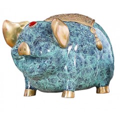 国产 纯铜猪存钱罐金摆件萌生肖招财家居装饰品新年送礼物开业乔迁结婚