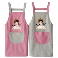 国产 个性创意防水防油家用围裙厨房女时尚可爱做饭围腰工作服定制LOGO