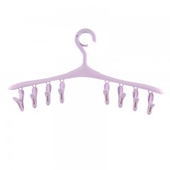 国产 多功能防风晾衣架无痕家用晒袜夹卡扣防滑内衣袜子8夹晾晒架挂钩