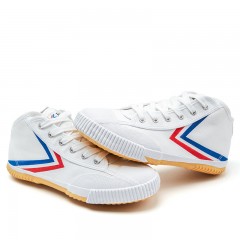 feiyue/飞跃 中帮帆布鞋男基础款小白鞋舒适透气田径鞋晨练武术鞋