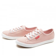 feiyue/飞跃 帆布鞋女春夏新款小白鞋低帮粉色街拍平底鞋休闲鞋子
