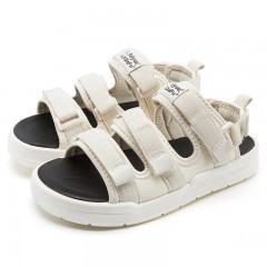 feiyue/飞跃 凉鞋女夏季新款魔术贴百搭沙滩镂空平底鞋厚底休闲鞋