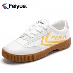 feiyue/飞跃 低帮运动休闲鞋女秋冬新款超纤皮质小白鞋街拍板鞋