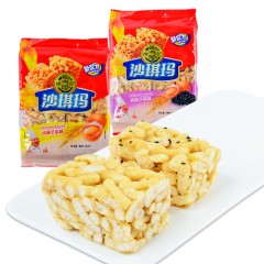 徐福记 八装沙琪玛鸡蛋/芝麻味160g*4袋早餐糕点