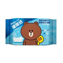 舒洁 布朗熊 LINE FRIENDS湿厕纸40片 液体厕纸 清爽卫生湿巾