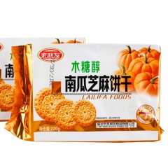 国产  南瓜芝麻饼干无糖 220g