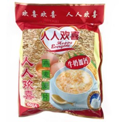 国产 人人欢喜 燕麦片牛奶加钙510g