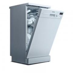 西门子 SIEMENS 德国原装进口5D喷淋超薄9套大容量除菌家用洗碗机SR23E251TI 白色