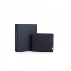 京东京造 横款 男士 钱包 短款 敞口 深蓝色