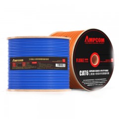 ☆安普康 AMPCOM 工程六类网线【0.57无氧铜芯】305米高速CAT6类千兆非屏蔽箱线POE供电AMC657305(OR)