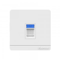 ☆安普康 AMPCOM 一位单口网络面板 工程级电话电视开关插座 AM8601