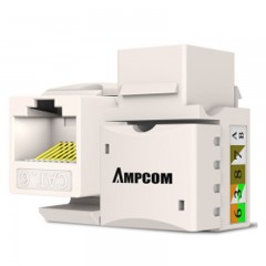 ☆安普康 AMPCOM 六类网络模块 工程级环保壳体50U镀金 AMCAT608 LZSH