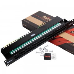 ☆安普康 AMPCOM 语音电话配线架50口4芯2芯电话线线路板式电信工程级50U镀金 AMDH50 L