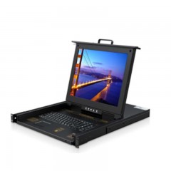 ☆胜为 SHENGWEI KS-1708LCD 17寸液晶屏KVM切换器（LCD四合一 8进1出机架型 PS2 USB混接