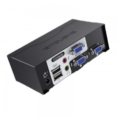 ☆胜为 SHENGWEI KS-1021UA KVM自动切换器 USB键盘鼠标 2口配线带音频 二进一出