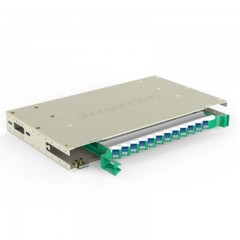 ☆胜为 SHENGWEI ODF-1024L-S 抽拉机架式24芯ODF光纤配线架LC单模满配 19英寸 1.2MM冷轧板