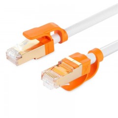 ☆包尔星克 POWERSYNC CAT7-KRMG19-3 七类网线 1米 高速纯铜 千兆网络圆线 铝箔屏蔽 耐摇摆 珠光白色