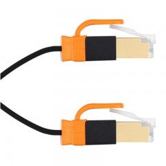 ☆包尔星克 POWERSYNC CAT7-KFMG30-3 七类网线 7类扁平屏蔽双绞千兆镀金纯铜 耐摇摆 黑色3 米网线