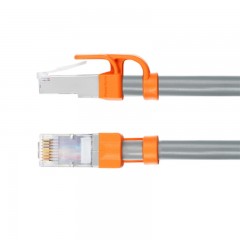 ☆包尔星克 POWERSYNC CLN7GAR8015 七类双屏蔽双绞千兆镀镍纯铜耐折弯工程线灰色 1.5米网线