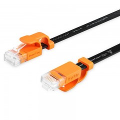 ☆包尔星克 POWERSYNC CLN6GAF0020 CAT6超六类网线抗摇摆扁线 双绞 千兆 黑配橘 2米