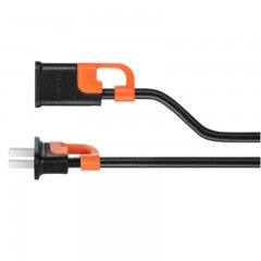 ☆包尔星克 新国标3插公对母电瓶车/打印机/电水壶/电源延长线双色抗摇摆（POWERSYNC）MPCTKG0100