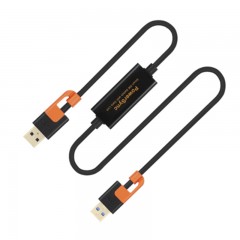 ☆包尔星克 USB3-EKM200B USB3.0多功能资料对拷线对传线 1.5米 黑配橘