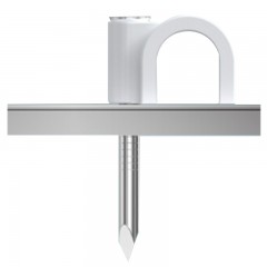 ☆海乐 HAILE ZD-8-100圆形钢钉线卡电线卡网线卡管卡固线钉压线卡8MM 100只装