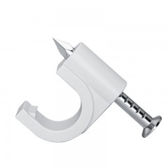 ☆海乐 HAILE ZD-10-100圆形钢钉线卡电线卡网线卡管卡固线钉压线卡10MM 100只装