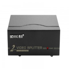 ☆博扬 BOYANG BY-502 高清视频VGA一分二分频器 笔记本电脑电视显示器 1拖2分屏器 500MHZ