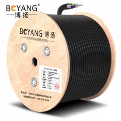 ☆博扬 BOYANG BY-GYXTW-6B1 6芯单模室外光纤线 GYXTW中心管式室外网线架空光缆 2000米