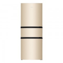 奥马 HOMA 203升三门三温电冰箱自动低温补偿中门软冷冻节能静音金色BCD-203DBK