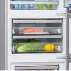 西门子 SIEMENS KG28FS23EC274升三门冰箱电脑控温绿色零度三循环玻璃面板 浅金色