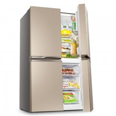 奥马 HOMA 403升变频十字对开门冰箱分储不串味双冻力制冷电脑控温节能静音金色BCD-403DH/B