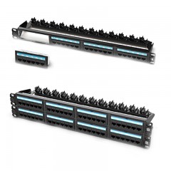 ☆安普康 AMPCOM 六类工程级50U镀金千兆网络48口配线架2U机架式 AMCAT61948 2015款