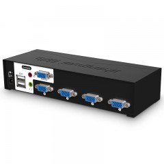 ☆胜为 SHENGWEI KS-1041UA KVM自动切换器 USB键盘鼠标 4口配线带音频 四进一出