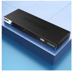 ☆胜为 SHENGWEI KS-7041D 高清DVI切换器 4口自动USB KVM切换器 4进1出电脑音视频切换器共享器1080P 配线