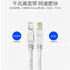 ☆胜为 SHENGWEI LC-6200J FLUKE测试 阻燃六类网线 20米灰色 电脑路由器RJ45连接线 国标千兆纯铜CAT6双绞线