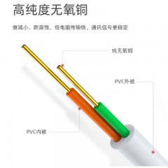 ☆胜为 SHENGWEI TEC-1050 电话线2芯单股无氧铜线芯 0.4MM