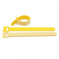 ☆包尔星克（POWERSYNC）CTM-C03Y 3入扎扣式双面魔术贴绑线带-黄色