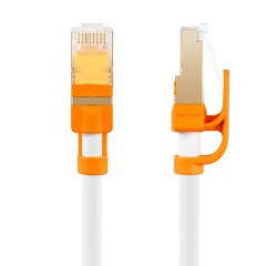 ☆包尔星克 POWERSYNC CAT7-KRMG19-3 七类网线 1米 高速纯铜 千兆网络圆线 铝箔屏蔽 耐摇摆 珠光白色