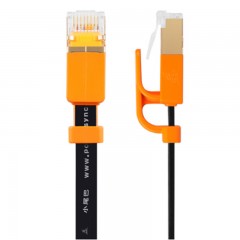 ☆包尔星克 POWERSYNC CAT7-KFMG20-3 七类网线 7类扁平屏蔽双绞千兆镀金纯铜 耐摇摆 黑色2 米网线