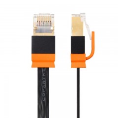 ☆包尔星克 POWERSYNC CAT7-KFMG30-3 七类网线 7类扁平屏蔽双绞千兆镀金纯铜 耐摇摆 黑色3 米网线