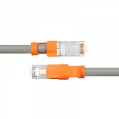 ☆包尔星克 POWERSYNC CLN7GAR8050 七类双屏蔽双绞千兆镀镍纯铜耐折弯工程线灰色 5米网线